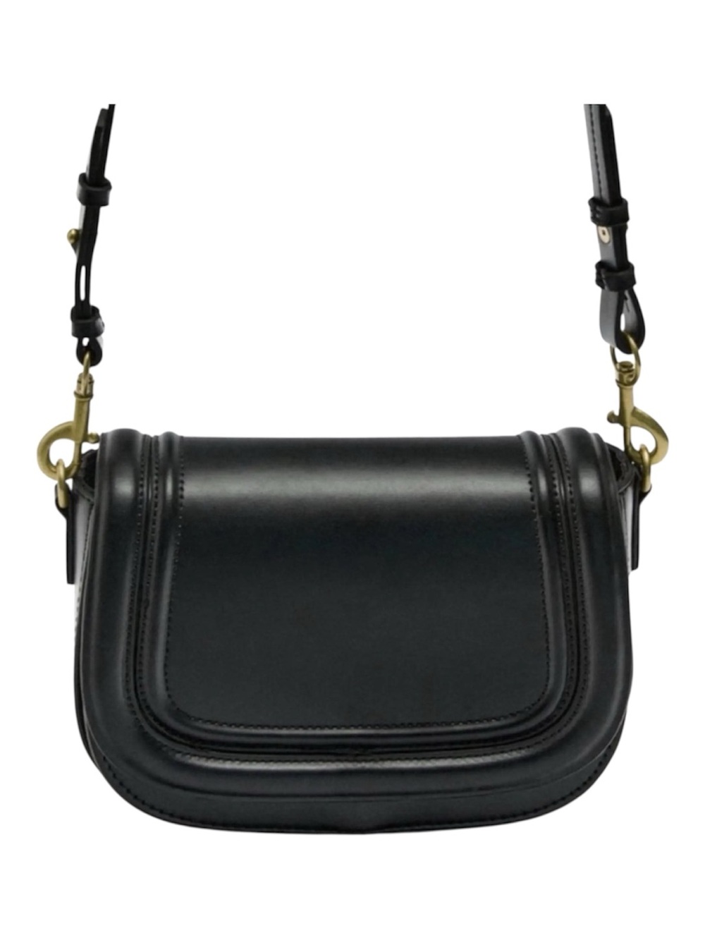Zara Black Crossbody Saddle Bag - Picture 2 of 13